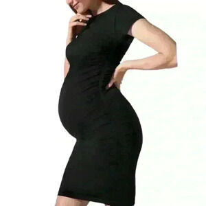 Blanqi Everyday Maternity Cap Sleeve Crew Neck Dress Size L/XL